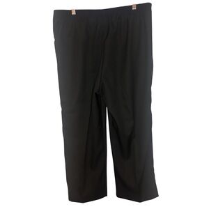 Alfred Dunner Black Wide Leg Pants 16W Pull-On Career Classic